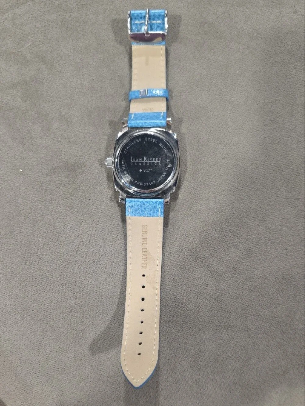 Blue Leather Strap Wristwatch - Unbranded
